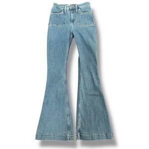 Hollister Curvy Vintage Flare Light Wash Pocket Jeans sz 0 / 24